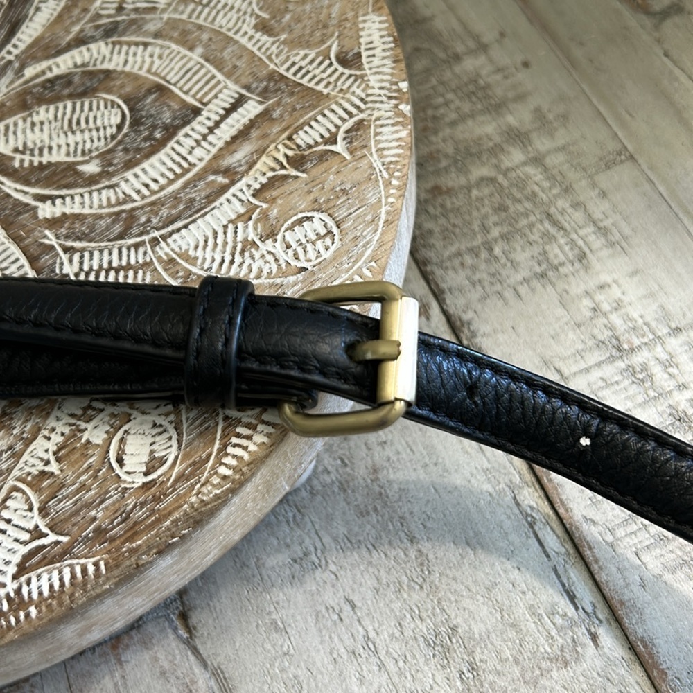 PERLINA CLAIR GENUINE PEBBLED SOFT BLACK LEATHER CROSSBODY BAG PURSE - Picture 11 of 15